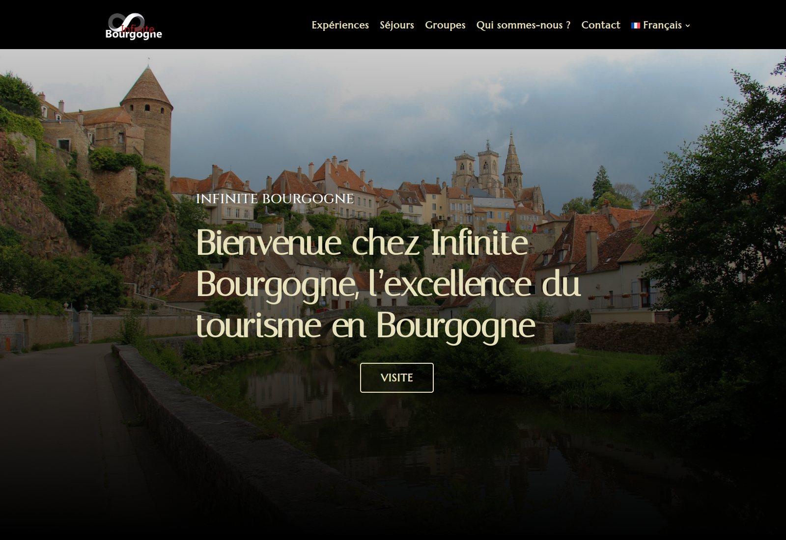 Capture d’écran du site Infinite Bourgogne